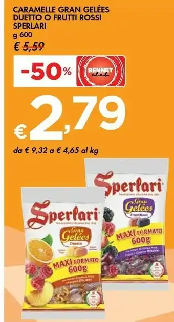 Bennet Sperlari Caramelle Gran Gelees Duetto offerta