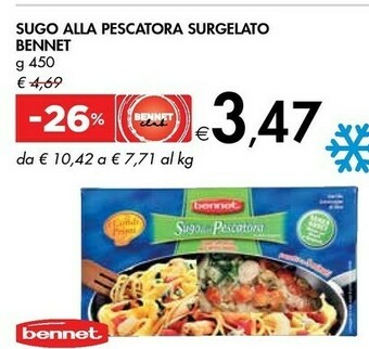 Bennet Bennet Sugo Alla Pescatora Surgelato offerta