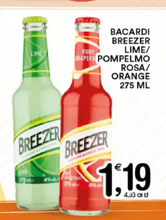 Bacardi Breezer Lime/Pompelmo Rosa/Orange 275ml