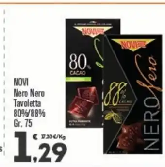 Punto é market Novi Nero Nero Tavoletta 80%/88% Gr. 75 offerta