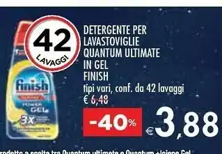 Bennet Finish Detergente Per Lavastoviglie Quantum Ultimate In Gel offerta