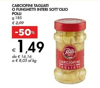 Bennet Polli Carciofini Sottolio Tagliati 185 G(ml) offerta