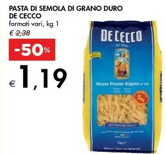 Bennet De Cecco Pasta Di Semola Di Grano Duro offerta