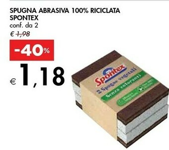 Bennet Spontex Spugna Abrasiva 100% Riciclata offerta
