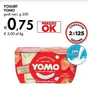 Bennet Yomo Yogurt Magro E Fragole 250 G(ml) offerta