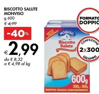 Bennet Monviso Biscotto Della Salute 600 G(ml) offerta