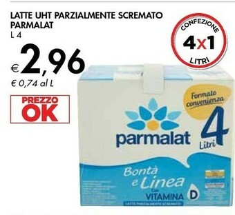 Parmalat Latte UHT Parzialmente Scremato