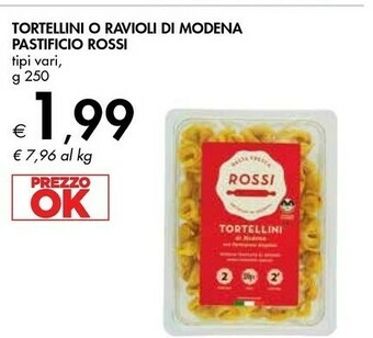 Bennet Pastificio Rossi Tortellini O Ravioli Di Modena offerta