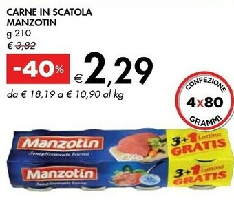 Bennet Manzotin Carne In Scatola offerta