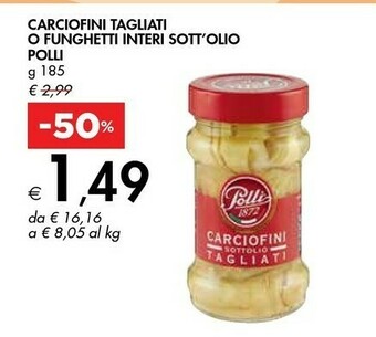Bennet Polli Carciofini Sottolio Tagliati 185 G(ml) offerta