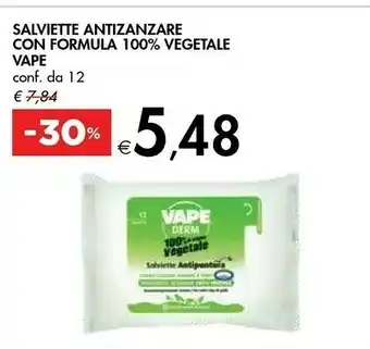 Bennet Vape Salviette Antizanzare Con Formula 100% Vegetale offerta