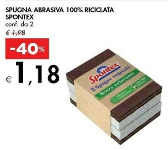 Bennet Spontex Spugna Abrasiva 100% Riciclata offerta