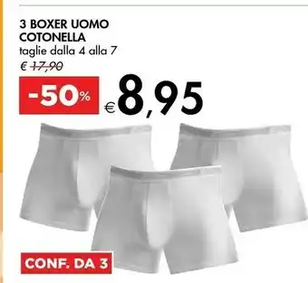 Bennet Cotonella 3 Boxer Uomo offerta