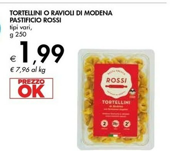 Bennet Pastificio Rossi Tortellini O Ravioli Di Modena offerta