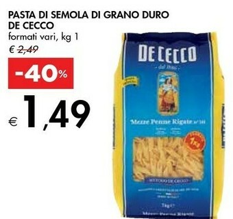 Bennet De Cecco Pasta Di Semola Di Grano Duro offerta