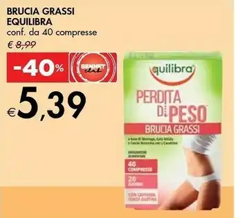 Bennet Equilibra Brucia Grassi offerta