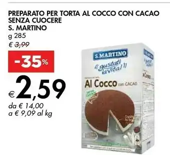 Bennet S. Martino Preparato Per Torta Al Cocco Con Cacao Senza Cuocere offerta