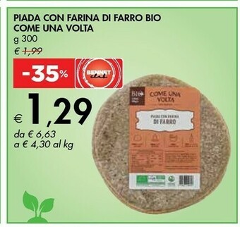Bennet Come una volta Piada Con Farina Di Farro Bio 300 G(ml) offerta