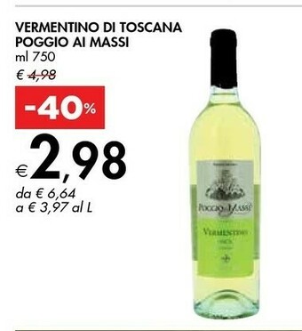 Bennet Poggio Ai Massi Vermentino Di Toscana offerta