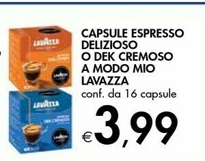 Bennet Lavazza Capsule Espresso Delizioso / Dek Cremoso A Modo Mio offerta