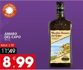 Mercati di Città La Prima Amaro del Capo 70 cl offerta
