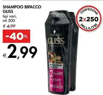Bennet Schwarzkopf Gliss Shampoo Bipacco offerta