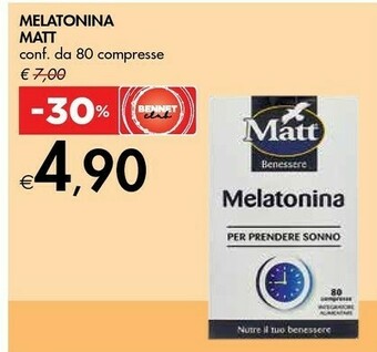 Bennet Matt Melatonina offerta