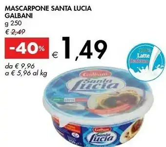 Bennet Galbani Mascarpone Santa Lucia 250 G(ml) offerta