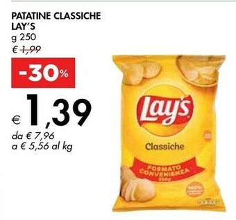 Bennet Lays Patatine Classiche offerta