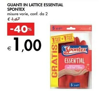 Bennet Spontex Guanti In Lattice Essential offerta