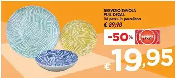 Bennet Decal Servizio Tavola Full offerta