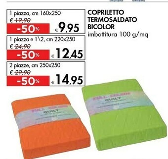 Bennet Copriletto Termosaldato Bicolor offerta
