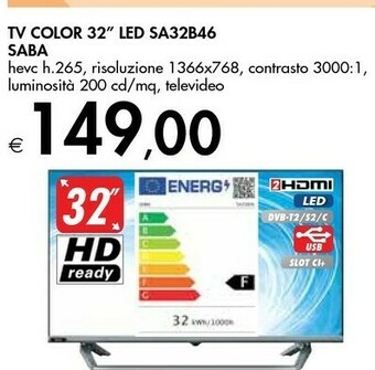 Bennet SABA SA32B46 TV 81,3 Cm (32") HD Grigio offerta