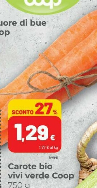 Coop Coop - Carote Bio Vivi Verde 750 G(ml) offerta