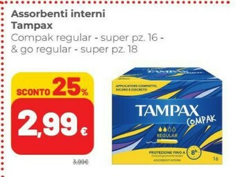 Coop Tampax Assorbenti interni offerta