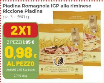 Coop Riccione piadina Piadina Romagnola IGP Alla Riminese offerta