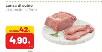 Coop Lonza Di Suino In Trancio/A Fette offerta