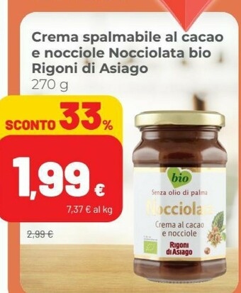 Coop Asiago Crema al cioccolato offerta