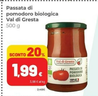 Coop Val Di Gresta Passata Di Pomodoro Biologica offerta