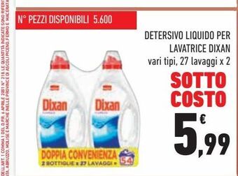 Conad City Detersivo liquido per lavatrice dixan offerta