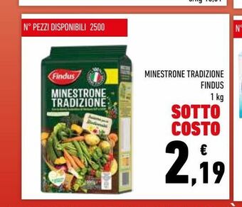 Conad Superstore Minestrone tradizione findus 1 kg offerta