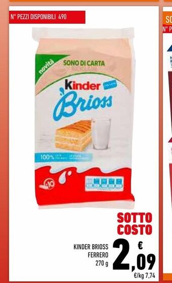 Conad Superstore Kinder brioss ferrero 270 g offerta