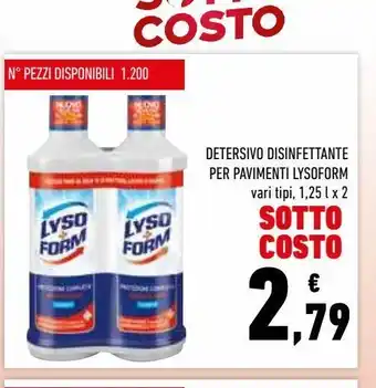 Conad Superstore Detersivo disinfettante per pavimenti lysoform offerta