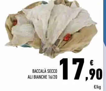 Conad Superstore Baccalà secco ali bianche 16 / 20 offerta