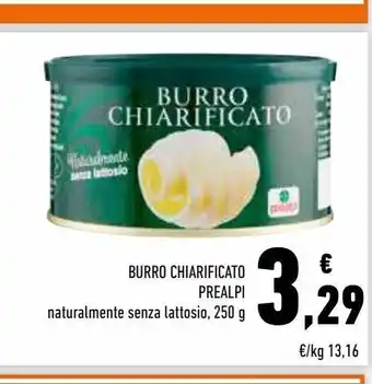 Conad Superstore Burro chiarificato prealpi naturalmete senza lattosio 250 g offerta