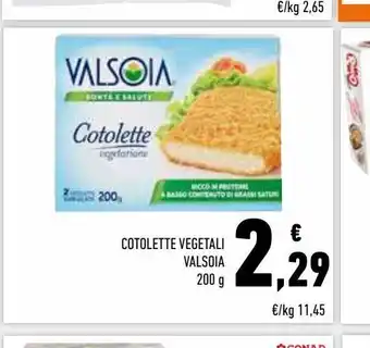 Conad Superstore Cotoletta vegetali valsoia 200 g offerta