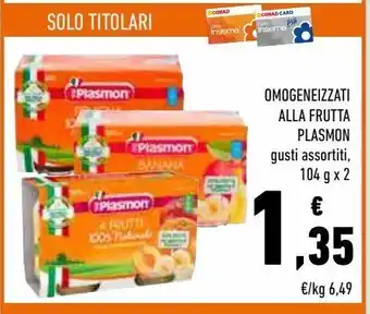 Conad Superstore Omogeneizzato di frutta plasmon offerta