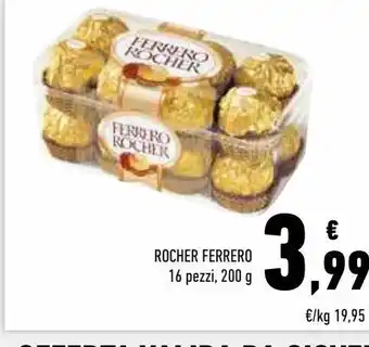 Conad Superstore Rocher ferrero 16 pezzi 200 g offerta