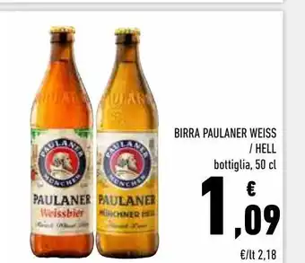 Conad Superstore Birra paulaner weiss / hell bottiglia 50cl offerta