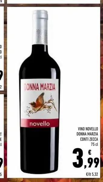 Vino novello donna marzia conti zecca 75 cl
